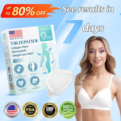 【Last Day Promotion 80% OFF🌟】🎃🎃Grunsify® SMGT-GLP-1 𝐓𝐢𝐫𝐳𝐞𝐩𝐚𝐭𝐢𝐝𝐞 & 𝐂𝐨𝐥𝐥𝐚𝐠𝐞𝐧 𝐍𝐚𝐧𝐨 𝐌𝐢𝐜𝐫𝐨𝐧𝐞𝐞𝐝𝐥𝐞 𝐖𝐞𝐢𝐠𝐡𝐭 𝐋𝐨𝐬𝐬 𝐏𝐚𝐭𝐜𝐡丨Targets Obesity, Loose Skin, High Blood Pressure, Diabetes, Fatty Liver, Joint Pain, Brain Fog, Low Energy, Body Aches, and More